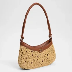 LAYLA FLORAL RAFFIA SHOULDER BAG