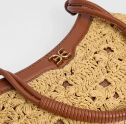 LAYLA FLORAL RAFFIA SHOULDER BAG