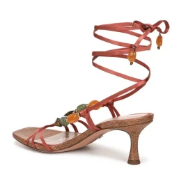 Paloma Kitten Heel Wrap Sandal